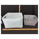 Assorted storage baskets