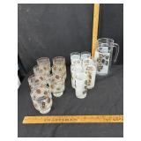 Glass pitchers & glasses
