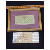 Framed Coca-Cola Company Checks