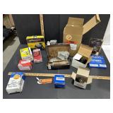 Miscellaneous box lot- assorted car parts- see