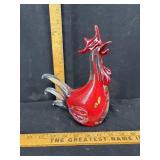 Large Art Glass Murano-Style Rooster Paperweight