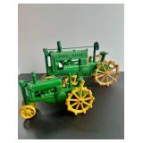 Vintage John Deere cast-iron tractors, 12' x 8'