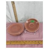 Coral Fiesto saucers