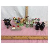 Salt and Pepper Shakers and Figurine