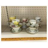Fine China Teacups and Saucers