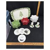 Miscellaneous small bowls/ coasters & candle