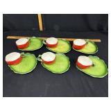 1962 Holt Howard Tomato Soup Cups With Leaf