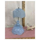 1940's-50's Apex Blue Slag Glass Southern Belle