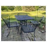 Metal outdoor table and chair set
