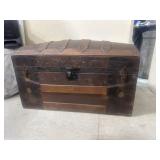 Antique Victorian Camelback/Domed Steamer Trunk