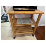 Wooden kitchen cart