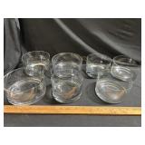 7 Glass small serving bowls