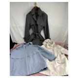 2 Ladies L spring jackets & size 16 spring coat