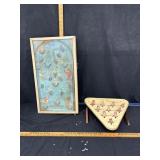 Antique marble game & bowling game