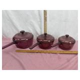 Glass pots with lids
