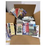Box of old road maps