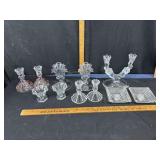 Glass candle holders