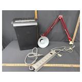 Office lot- shredder & light tested