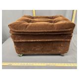 Vintage footstool on casters