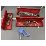 Metal storage boxes- contents included