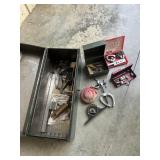Large metal tool box with contents