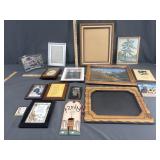 Box of assorted frames
