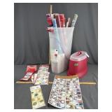 Container with Christmas wrap