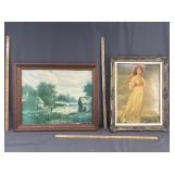 Framed canvas board wall art