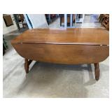 Wooden drop leaf coffee table