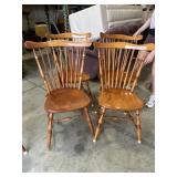 Four wood chairs