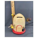 vintage Billy Bee Honey ceramic coin bank
