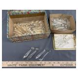 vintage crystal glass prisms used for chandeliers
