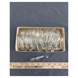 vintage crystal glass prisms used for chandeliers