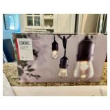 Canvas outdoor garden string lights, 30 feet long
