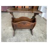 Vintage side table with magazine rack