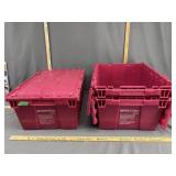 Three Flip Top Totes - 22'' long, 15' wide, 10''