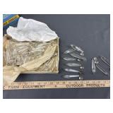 vintage crystal glass prisms used for chandeliers