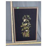 Large framed needlepoint hanging