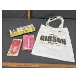 Gibson tote bag with 80ï¿½s hair accessories &