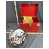 Metal tool box with electric circular saw- tested