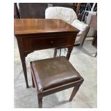 Singer sewing machine with cabinet and contents