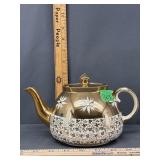 1950's Gibsons Tea Pot Gold Luster With White