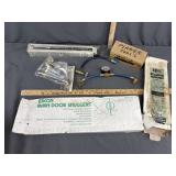 Miscellaneous box lot- barn door Snuggers/ gauges