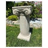 Indoor/outdoor ceramic pedestal. 19ï¿½ tall by 8ï¿½