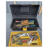 Plastic Benchmark tool box with contents
