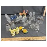 Box of vintage salt & pepper shakers