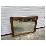 Wood framed mirror