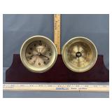 Vintage Solid Brass Royal Mariner Quartz Clock