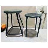 Two metal stools