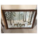 Framed canvas board wall art